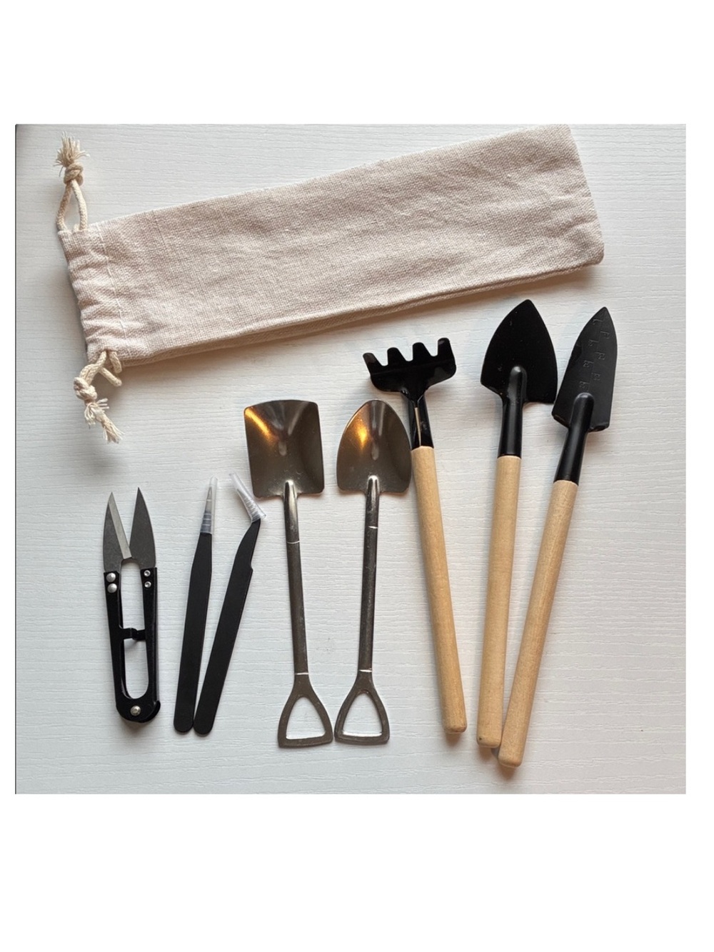 9 Piece Succulent Flower Cactus Care Garden Tool Set Bundle with Canvas Pouch